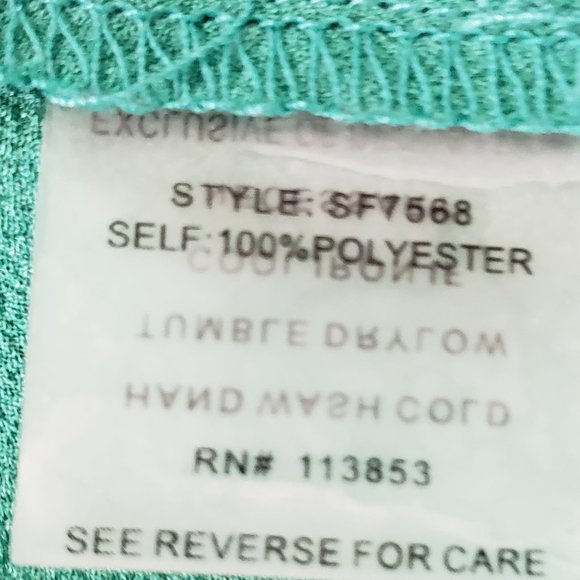 BRIXON IVY AQUA GREEN V-NECK L/S TOP - SMALL - Picture 12 of 13